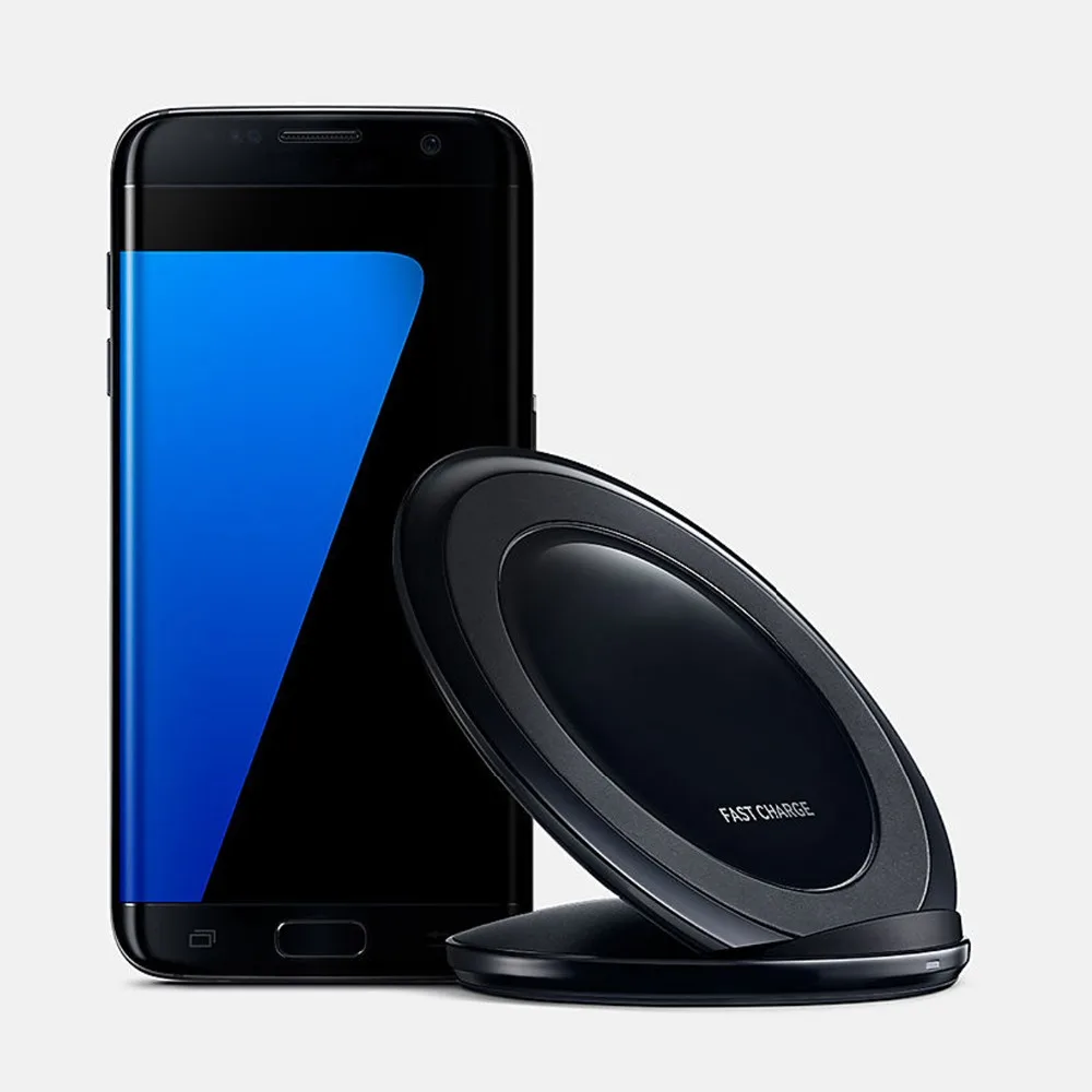 Беспроводная зарядная подставка с 2 катушками и вентилятором для Samsung galaxy s7 edge S8 S9