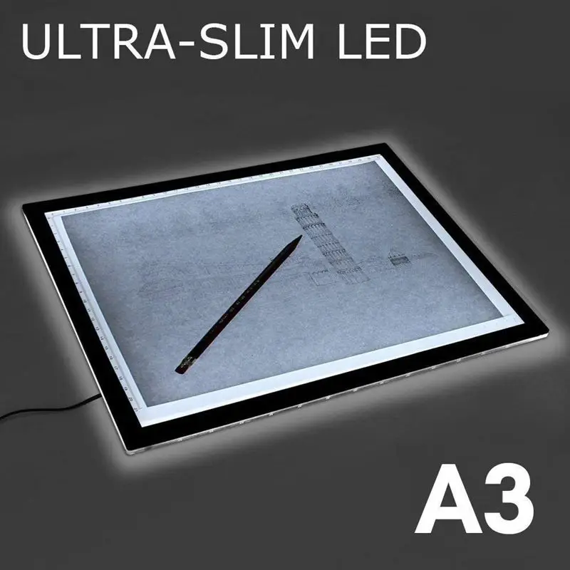 LED A3 Light Box Pad Ultra Slim Brightness Adjustable Art Craft Drawing Tracing Tattoo Board Lightbox | Компьютеры и офис