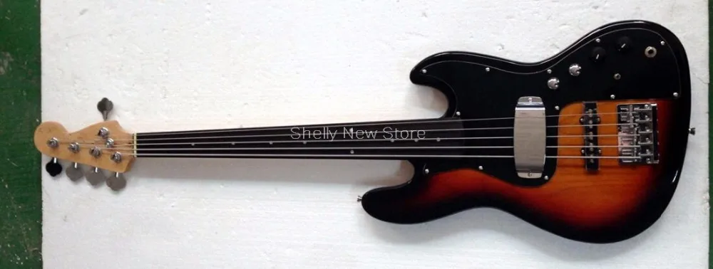 Shelly магазин Джаз ольха тело бас на заказ черное дерево fretless 5 струн активные провода Электрические бас гитары музыкальный инструмент магазин
