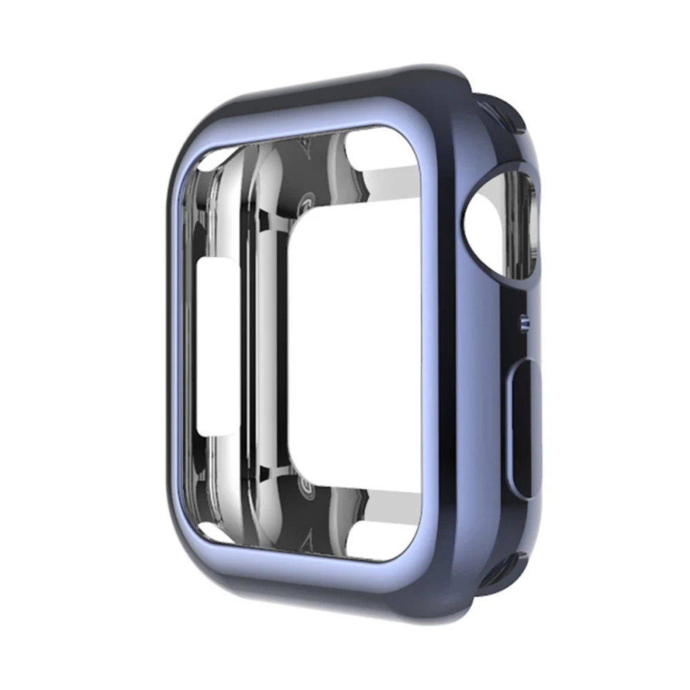 Gray Роскошная защитная накладка чехол для Apple Watch Series 5 4 3 2 1 чехол Высококачественный мягкий TPU бампер аксессуары для iwatch Shell - Цвет ремешка: Gray