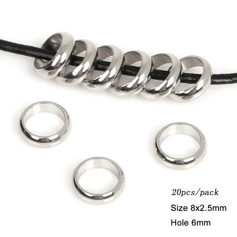 Бусины-разделители из нержавеющей стали для изготовления ювелирных изделий