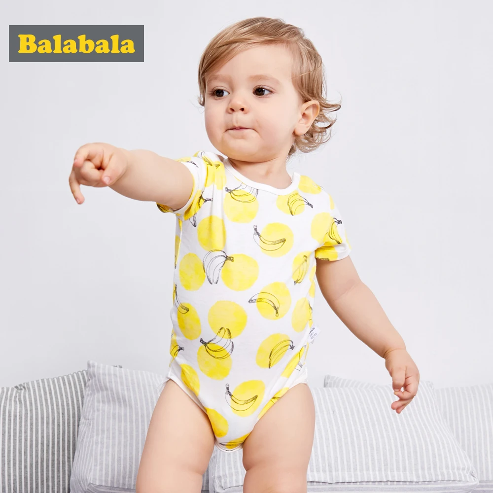 Balabala/брендовые боди для маленьких мальчиков 100% хлопок Летняя одежда младенцев