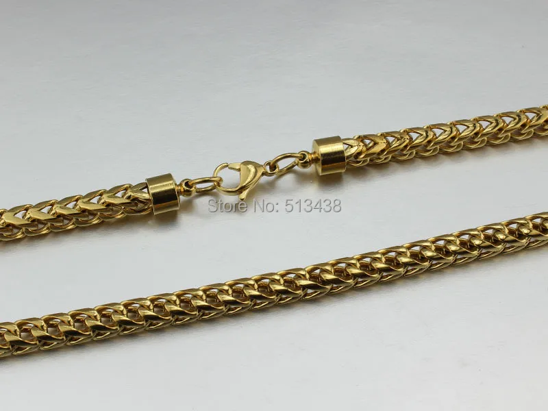 Free Shipping Good Gifts New Men's Stainless Steel Gold Solid Link Chain Necklace 6mm 24.6'' | Украшения и аксессуары