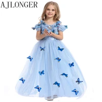 girls dress christmas present baby girl dresses for girls clothes appliques butterfly children dress baby dress drop shipping