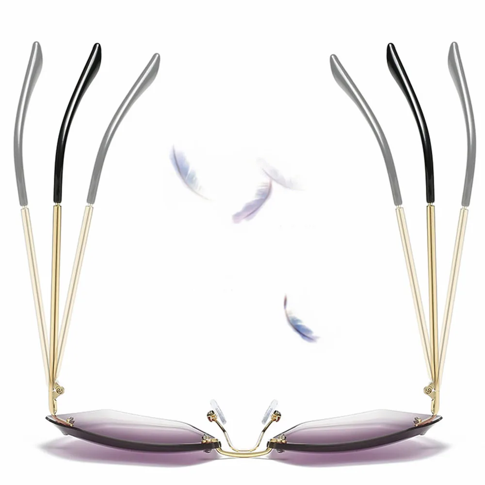 Женские круглые солнцезащитные очки большие градиентные режущие линзы розовые