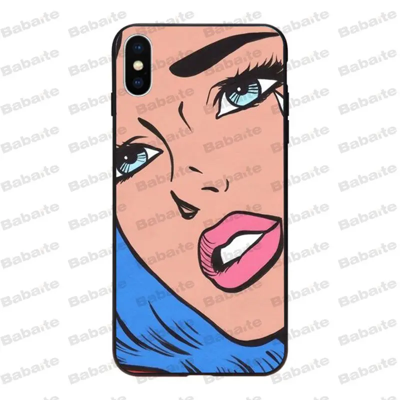 Чехол Babaite в стиле ретро комиксов для iPhone 6S 6plus 7 7plus 8 8Plus X Xs Xr XsMax 5 5S 5C SE11 11pro