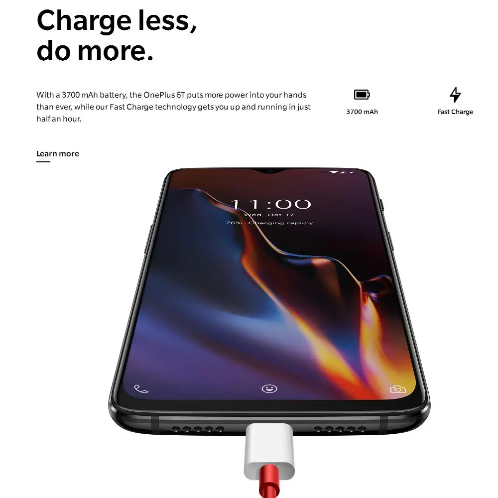 Мобильный телефон Oneplus 6T A6013, 8 ГБ, 128 ГБ, Восьмиядерный процессор Snapdragon 845, экран 6,41 дюйма, разблокировка отпечатков пальцев, NFC, 4G, смартфон, европейская версия