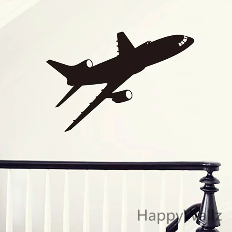 3d Наклейка на стену самолет Современная DIY украшения самолета настенные