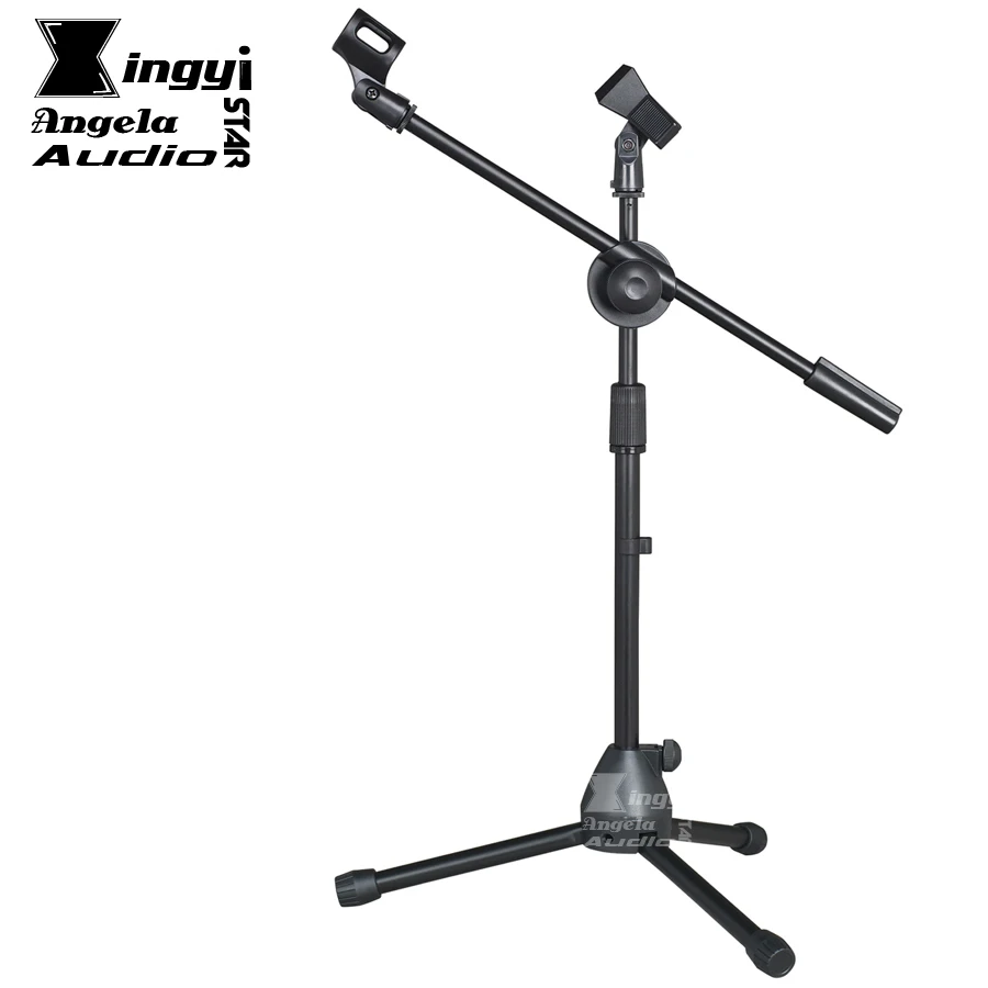 Enlarge Professional Tripod Fold Holder Dynamic Wired Studio Microphone Stand Floor Condenser Mic Clip For Wireless Karaoke System Stage