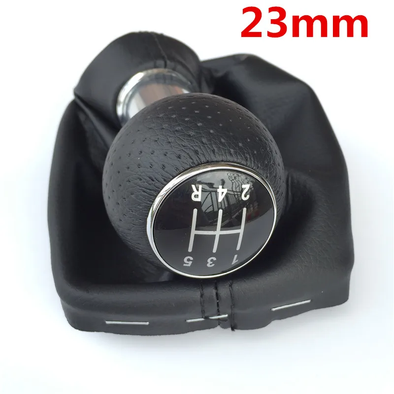 CARLOB 23mm Black Stitch PU 5 / 6 Speed For Audi A3 8L 2000 2001 2002 2003 Gear Shift Knob With Leather Gaiter Boot Cover | Автомобили и