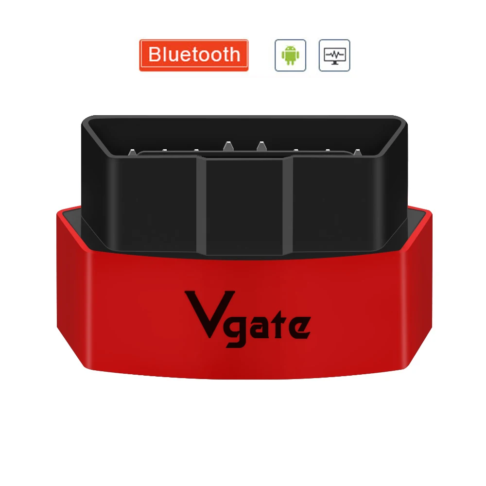 Red Vgate iCar3 ELM327 Bluetooth диагностические инструменты obd obd2 сканер считыватель кода для компьютерной диагностики автомобиля 2 elm 327 диагностики автомобиля для Android/windows - Цвет: Red