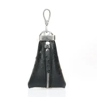 ostrich black GUMST, натуральная кожа, ключница, кошелек для ключей, умная Автомобильная сумка, чехол, кольцо, обертывание, Fo, органайзер, чехол, для мужчин, с брелком - Цвет: ostrich black