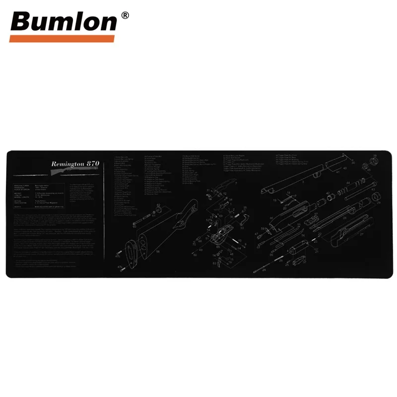 Gun Cleaning Rubber Mat Waterproof Non-Slip Clean with Parts Diagram and Instructions Bench 37-0083 | Спорт и развлечения