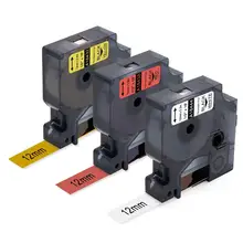 3 упаковки 5 м совместимы с DYMO Rhino 4200 5200 этикетки Промышленные