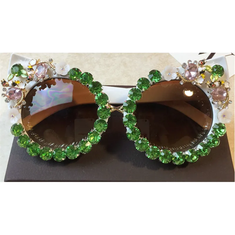 MINCL/крупные солнцезащитные очки Для женщин 2018 Ретро мода алмаз Брендовая