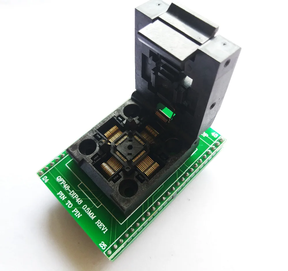 TQFP48 QFP48 к DIP48 0,5 мм Шаг LQFP48 к DIP48 Адаптер для программирования MCU тест IC разъем программист адаптер гнездо