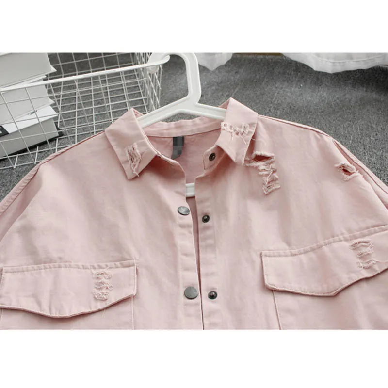 Новинка весны 2019 модная женская джинсовая верхняя одежда в Корейском стиле с