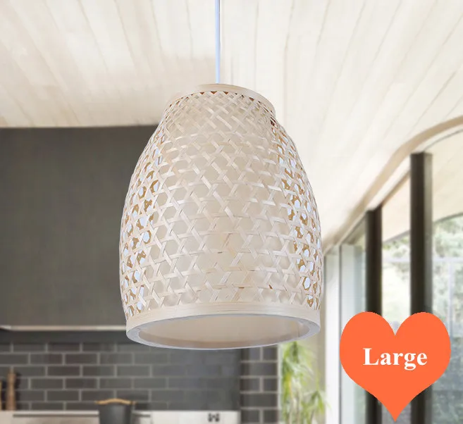 

Chinese rustic handwoven bamboo Pendant Lights Southeast Asia style brief E27 LED large lamp for porch&parlor&stairs LHDD006