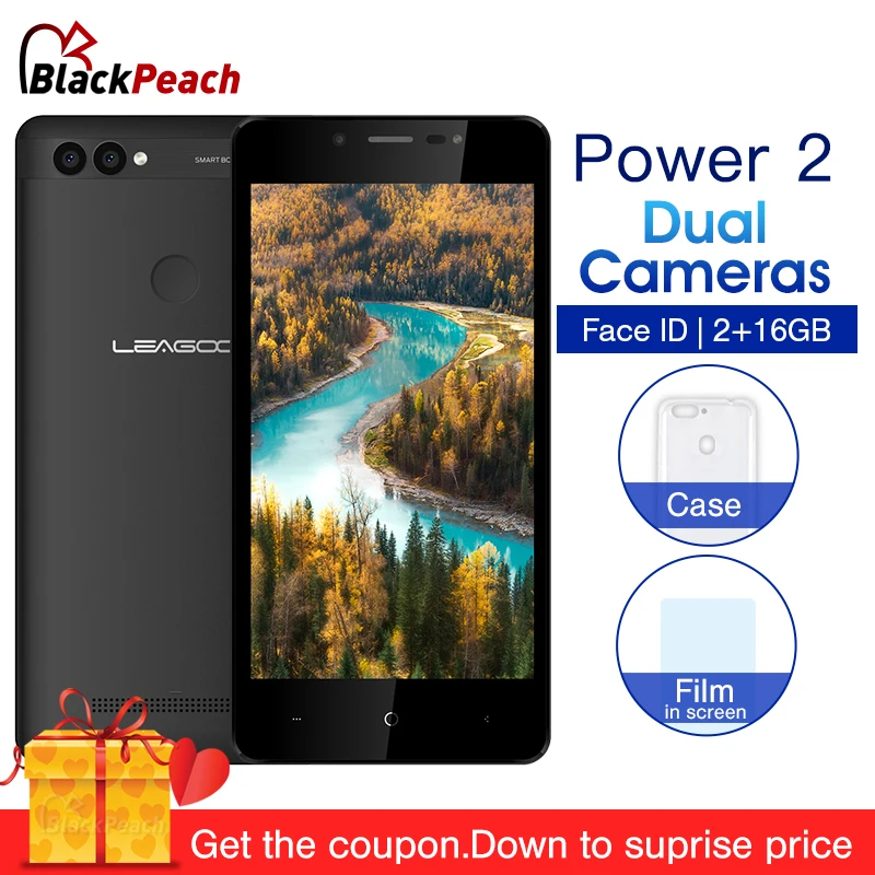 LEAGOO мощность 2 5 0 &quotHD мобильного телефона Android 8 1 mtk6580a четыре ядра ГБ 16 3200 мАч Face ID