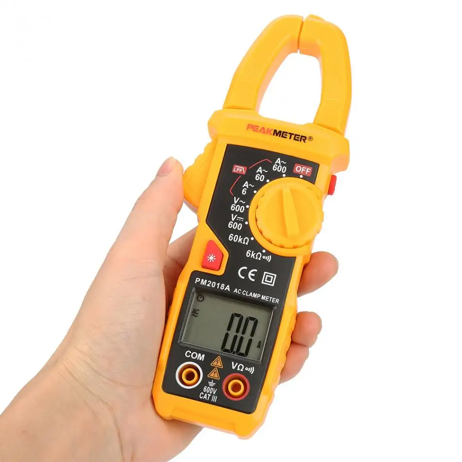 PEAKMETER клещи PM2018S Ручной цифровой ЖК-клещи AC/DC Диагностика напряжения мультиметр