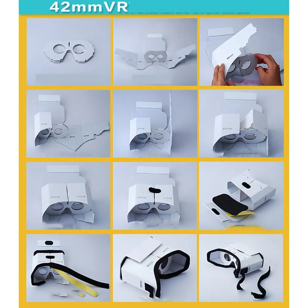 Креативные Diy Портативные Очки виртуальной реальности картонные 3D очки Vr коробка