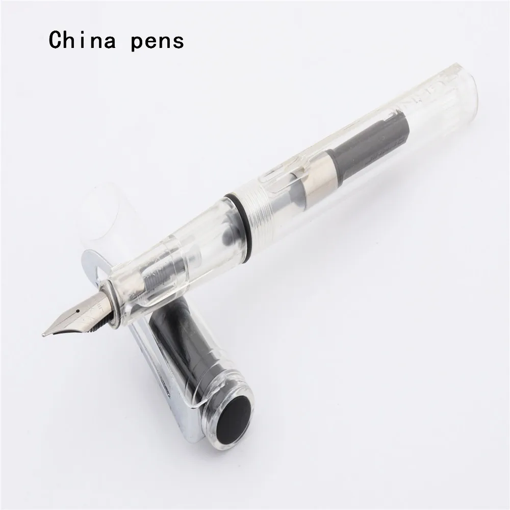 Перьевая ручка Jinhao набор из 5 прозрачных белых карандашей с синими чернилами и 2