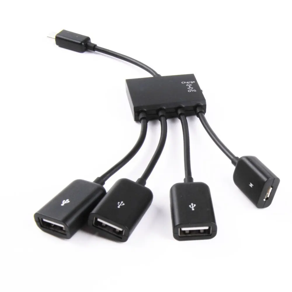 Многофункциональный 4 портовый микро USB кабель концентратор OTG для зарядки Samsung S5