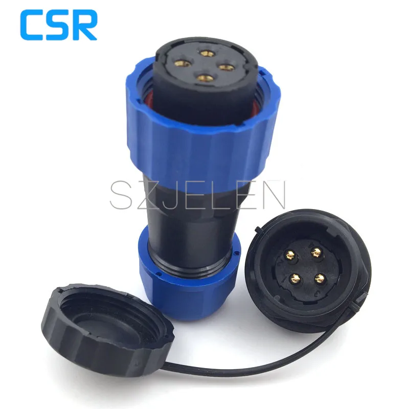 Водонепроницаемый 4 контактный разъем и розетка автоматическая электрическая