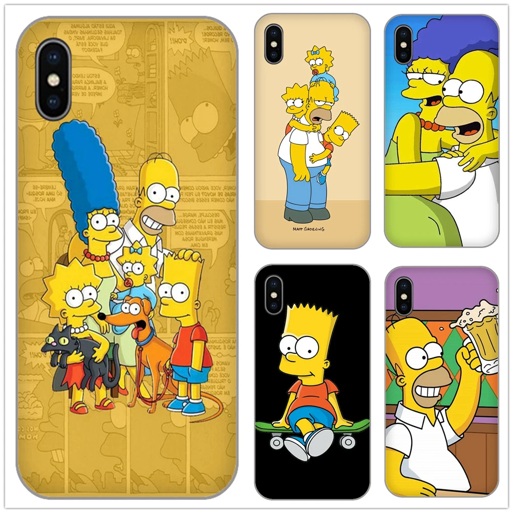 Мягкий ТПУ чехол для iPhone 4 5 5S SE 6 6s 7 8 Plus X 10 XR XS Max Bart Simpson Забавный мультяшный |
