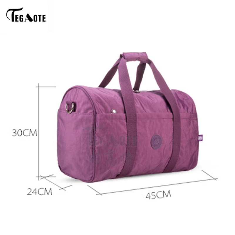 

TEGAOTE 2017 Men Travel Bags Black Luggage Nylon Duffle Bags Portable Travel Handbag Waterproof Weekend Bags Large Big Bag