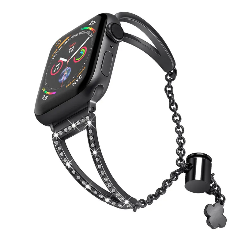 Ремешок из нержавеющей стали для Apple Watch Band Series 5/4/3/2/1 браслет Iwatch 44 мм 42 40 38 женщин и