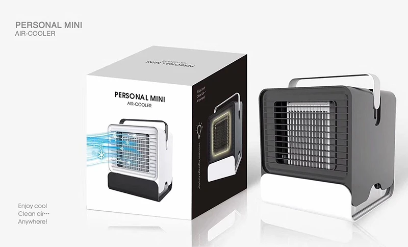 LEARNHAI Mini Air Cooler Fan Portable Digital Air Conditioner Humidifier Easy Cool Purifies Air Cooling Fan for Home Office