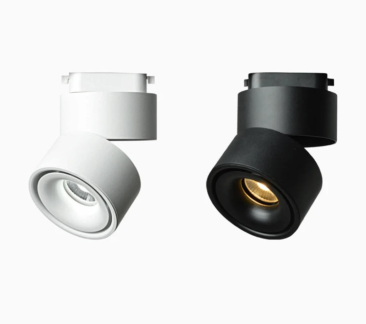 360 градусов вращение AC85-265V 7 Вт/10 Вт/12 W CREE светодиодный Трековый прожектор узконаправленного света отслеживания освещение рельсов для коммерческое освещение для жилых помещений