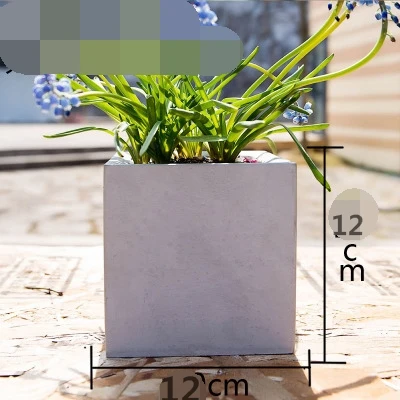 12cm Силиконовые бетонные формы Ретро квадратные формы три размера Мути-мясо цементные горшки для растений 3d форма для горшка - Цвет: 12cm
