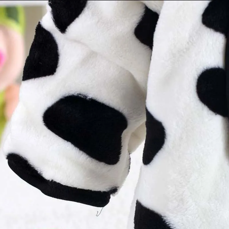 

Baby Warm Romper Winter Flannel Recem Nascido Jumpsuit Hooded Thicken Overalls Cow Dot 3 Colors 0-1T Baby Warm Clothing