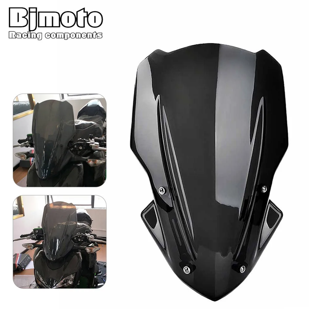 Bjmoto для Kawasaki Z900 Z 900 2017 2018 2019 аксессуары мотоциклов лобовое стекло с кронштейном