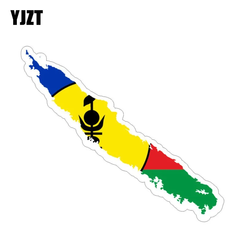 

YJZT 15.1CM*2.6CM New Caledonia Flag Map Car Sticker Decal Car Accessories 6-1214