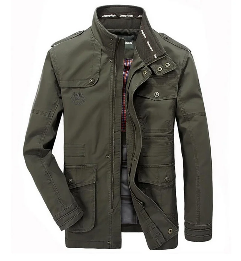 army green Мужские ветровки 5xl 6xl 7xl 8xl мульти-карманные армейские военные хлопковые куртки-бомберы тонкие для мужчин уличные тренчи парки Пальто - Цвет: army green