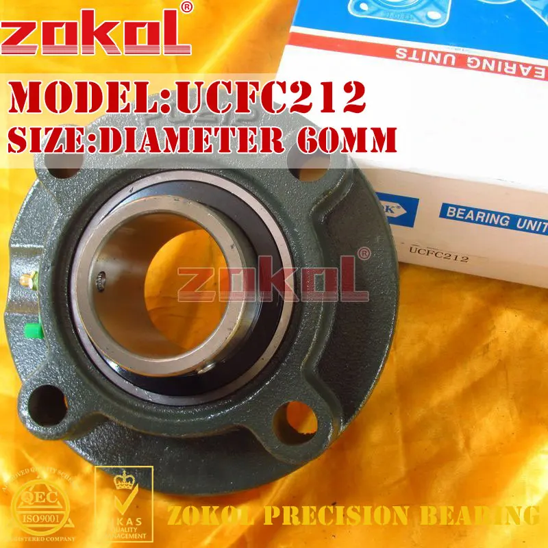 Фланцевые подшипники для картриджей подшипник ZOKOL UCFC212 TY90512Y шариковый диаметром