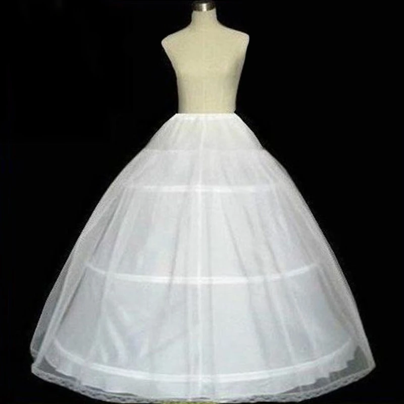 

3 Hoops Bridal Crinolines Petticoat Bustle Ball Gown Wedding Dress Underskirt 2022