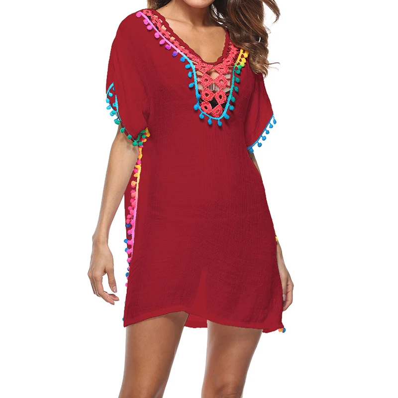 

Sexy Womens Hollow Tops Cover Up Lady Summer Beach Beachwear Dress Swimming Suit