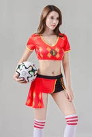 sexy lingerie uniform soccer player cheerleader football girl party dress fancy dress costume yzm1206