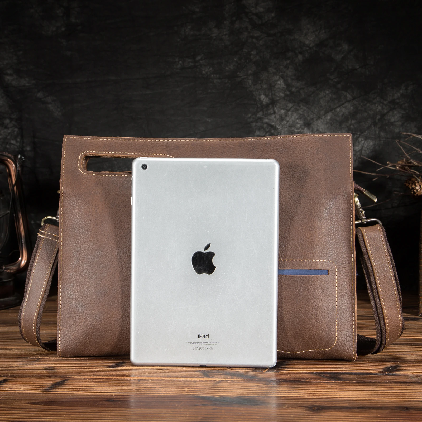 Качественная оригинальная кожаная мужская повседневная сумка мессенджер через