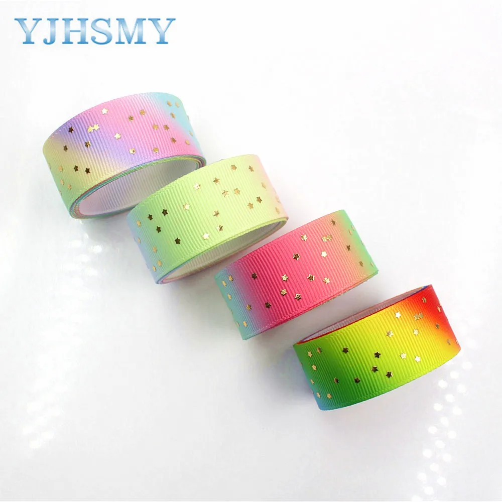 YJHSMY 1710054 22 мм 10 ярдов бронзовые ленты термопечать grosgrain Свадебные аксессуары DIY