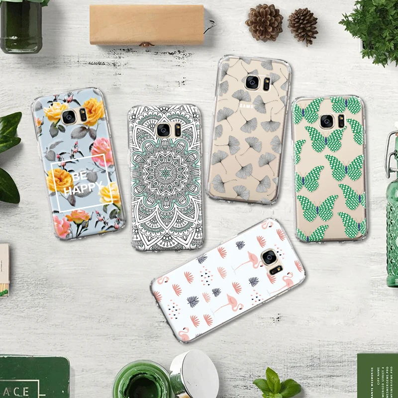 Прохладный розовый Фламинго Мандала шаблон ТПУ чехол для телефона Samsung Galaxy S4 S5