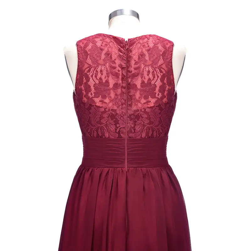 100% настоящие образцы Robe demoiselle d'honneur A Line бордовые кружевные платья подружек