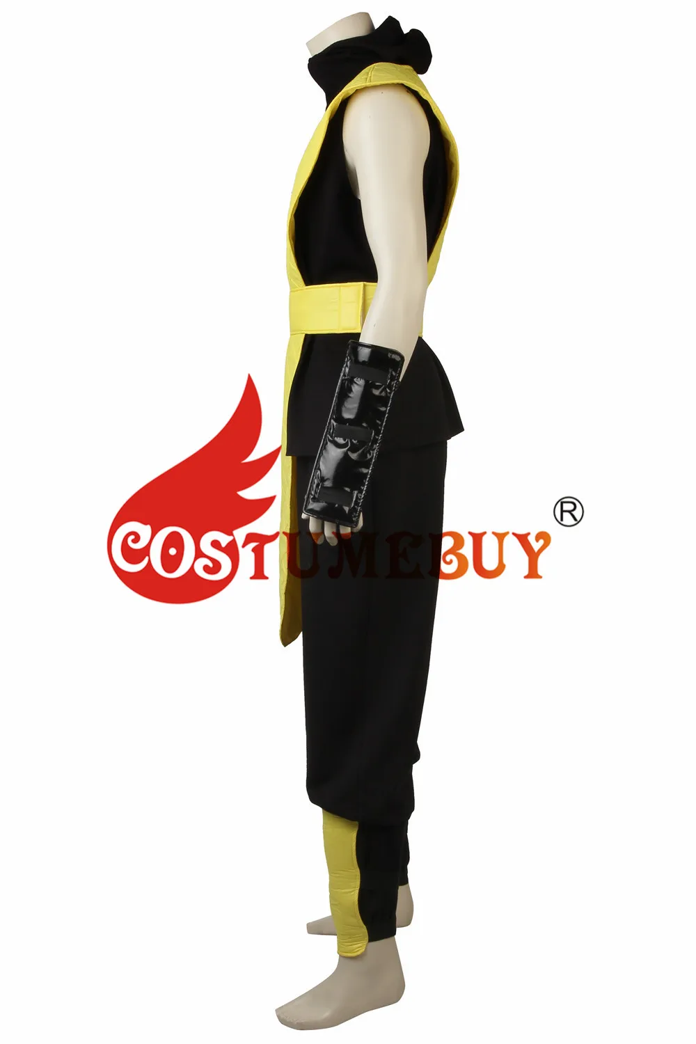CostumeBuy, игра Mortal Kombat X, Скорпион, косплей, костюм для мужчин, наряд для взрослых, на Хэллоуин, карнавал, нарядный костюм, костюм L920