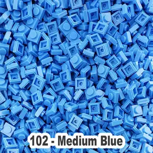 No.102 средний синий обучающий конструктор для взрослых игрушка пластиковые маленькие Строительные кирпичи аксессуары 1X1 искусство строительных пикселей