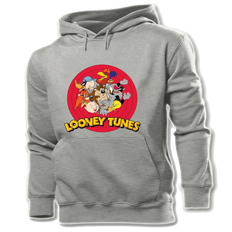 Счастливая Утка милый поросенок с изображением кота Сильвестра Looney ttes Hungry Taz Mania Марсианская Женская толстовка с капюшоном пуловер с капюшоном - Цвет: YeWM1340G
