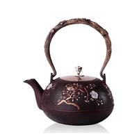 1 2l handmade chinese tea cast iron teapot pot pure hand uncoated chinese tea pot drink water kettle durable china teapot gift